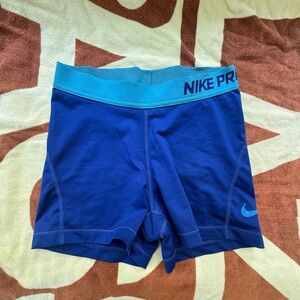 Nike Blue and Teal Sports Shorts